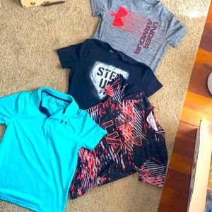 🌸4 youth Underarmour shirts 🌸